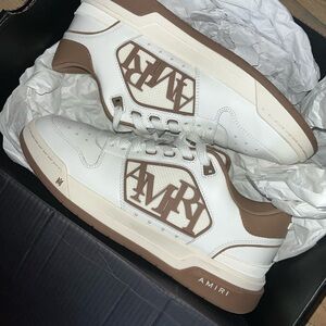 Amiri White and Brown Men's Sneakers